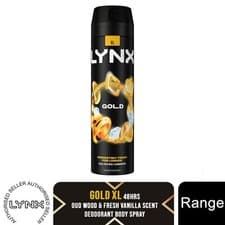 Image of Lynx XL 48-H High Definition Fragrance Gold Body Spray Deodorant, 200ml