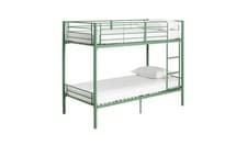 Image of Mason Single Metal Bunk Bed Sage Green Kids Childrens Bedroom Furniture