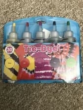 Image of Tie Dye kit 5 Colours Dyes Up To 30 Items Home DIY Custom