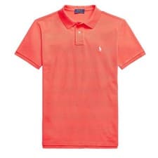 Image of Polo Ralph Lauren The Iconic Mesh Polo Shirt Pale Red