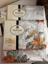 Image of 4 x Sanderson Housewife Pillowcase Taie 50cm X 76cm Vintage
