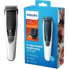Image of Philips Series 3000 Beard Trimmer – Self-Sharpening Blades, 45 Min Cordless Use