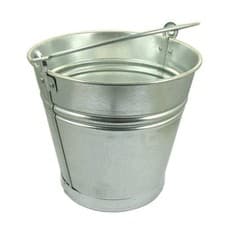 Image of 12 Litre Bucket Galvanised Metal Heavy Duty Water Coal Fire Garden Fishing