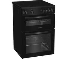 Image of New Graded INDESIT ITE6VMB 60 cm Electric Ceramic Cooker - Black RRP£349 J68