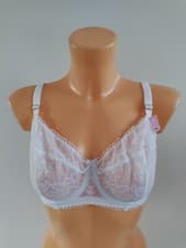 Image of BNWT WOMENS UK 34F BOUX AVENUE WHITE LACE UNDERWIRED SOFT CUP BRA RRP £32