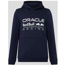 Image of Red Bull Oracle Racing Core Front Logo Navy Blue Kids Hoodie