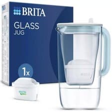 Image of BRITA Glass Water Filter Jug Light Blue (2.5 L) Includes 1 Maxtra Pro All-in-1
