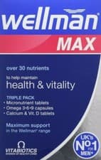Image of Vitabiotics Wellman Max Health & Vitality 84 Capsules - Long Exp. Date