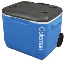 Image of Coleman Wheeled Cooler Tri Colour 57 Litre Performance Camping Outdoors Fishing