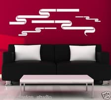Image of WALL STICKERS STUNNING LINES WALL ART Vinyl Wall Art Decal Stickers S21