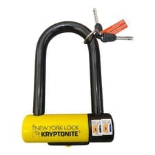 Image of Kryptonite New York Lock Fahgettaboudit Mini U-Lock - 2 Keys. Sold Secure Gold