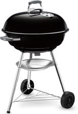 Image of Weber Compact Kettle 57cm Charcoal BBQ Grill Black Portable Outdoor Barbecue