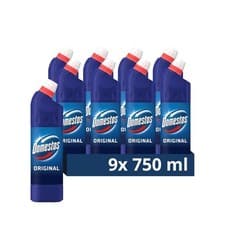 Image of 9pk of 750ml Domestos Unstoppable Unbeatable Strength Original Thick Bleach