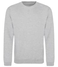 Image of Mens Plain Sweatshirt - AWDis Classic Crew Top - Casual Leisure Jumper - JH030