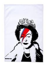 Image of Brandalised Banksy Graffiti Lizzie Stardust Tea Towel