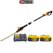Image of DeWalt DCMPH566 18V XR Pole Hedge Trimmer 3.35m + 2 x 5.0Ah Batteries & Charger