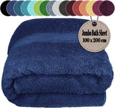 Image of Extra Large Super Jumbo Bath Sheet 100x200cm Egyptian Cotton Soft XXL Bath Sheet