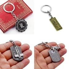 Image of Genuine Death Note Anime Logo Metal Keyring KeyChain Key Fob Gift Manga UK
