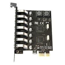 Image of 7-Port PCI-E to USB 3.0 Expansion HUB PCI Express Converting Adapter 5Gbps Card