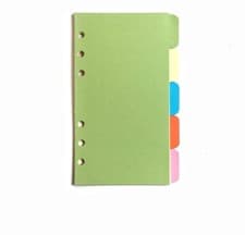Image of Index Tabs for A5/A6 6-Holes Cover Round Ring View Binder File Folder Loose Lea