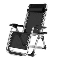 Image of Folding Chair Sun Lounger Outdoor Chairs Garden Camping Adjust Reclining 1/2X