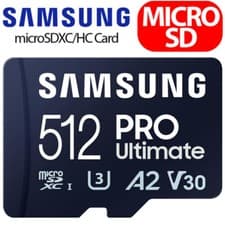 Image of Samsung PRO 512 GB Ultimate Micro SD Card Memory Card Class 10 A2 SDHC SDXC