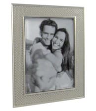 Image of Two Tone Silver Photo Picture Frame 4x6" Inches & 5x7" Inches - Matt & Shiny