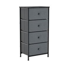 Image of Modern 4 Drawer Chest of Drawers Fabric 'UKFR' Storage Bedroom Hallway Furniture