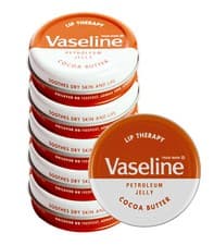 Image of Vaseline Lip Balm Therapy Cocoa Butter Petroleum Jelly Tin Pot 20g Dry Skin X 6