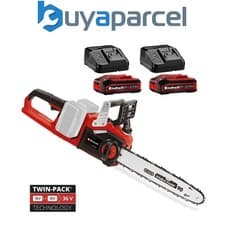 Image of Einhell Professional Cordless Twin 18v 36v Chainsaw Brushless 35cm GP-LC + 2x4AH