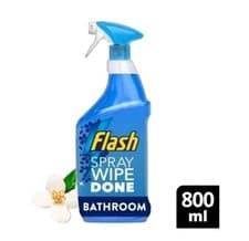 Image of 2xPack x Flash Spray Wipe Done Bathroom Clearner - White Blossom Scent - 800ml