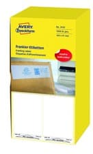 Image of Avery Zweckform 3434 Franking Labels 128 x 38 mm 1 Pack of 1000 Labels White 1.0