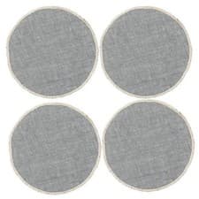 Image of Creative Tops Round Jute Placemats, Set of 4, Grey