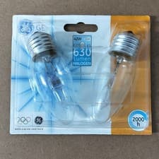 Image of GE 42w Halogen Candle Clear Bulb (E27 Edison Screw Cap) - Twin Pack - 83440