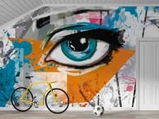 Image of 3D Street Graffiti Wallpaper Wall Mural Removable Self-adhesive 175