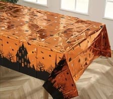Image of Halloween Tablecloth (Orange) 183cm X 137cm