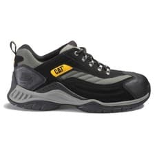 Image of Caterpillar Moor Safety Mens Leather Work Slip Resistant Trainer Black
