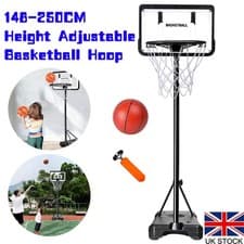 Image of 148-250CM Height Adjustable Basketball Hoop Stand Playset For Kid Indoor Outdoor