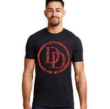 Image of Official Marvel Mens Daredevil Logo T-shirt Black S-2XL