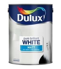 Image of Dulux Pure Brilliant White Matt Wall & Ceiling Emulsion Paint 5 Litres 5L