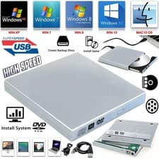 Image of External CD DVD Drive Enclosure – USB to SATA Laptop RW ROM Caddy Case