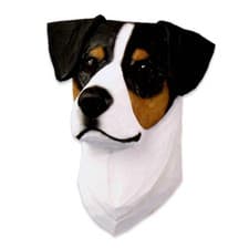 Image of Jack Russell Terrier Head Plaque Figurine Tri