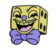Image of Cupheads Video Game Diceman Cuphead Mugman Enamel Metal Pin