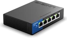 Image of Linksys LGS105-UK Unmanaged Ethernet Network Switch 5-Port Gigabit, Black