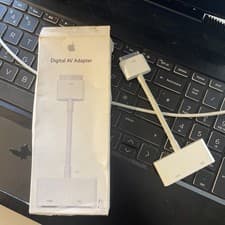 Image of Apple device connection to digital av adapter