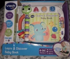 Image of VTech Baby Learn & Discover Baby Book, Interactive Book with 3 Modes