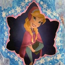 Image of Disney Frozen Blue Table Lamp with Die Cut Shade Disneyana Contemporary