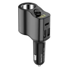 Image of 80W car cigarette lighter socket Splitter Car Charger Adapter USB C Type PD port