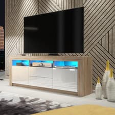 Image of 160cm Modern TV Unit | Cabinet Stand | High Gloss/Matt Doors | Free LED