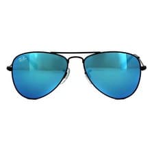 Image of Ray-Ban Junior Sunglasses 9506 201/55 Black Blue Flash Mirror